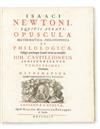 NEWTON, ISAAC, Sir.  Opuscula mathematica, philosophica et philologica.  3 vols.  1744